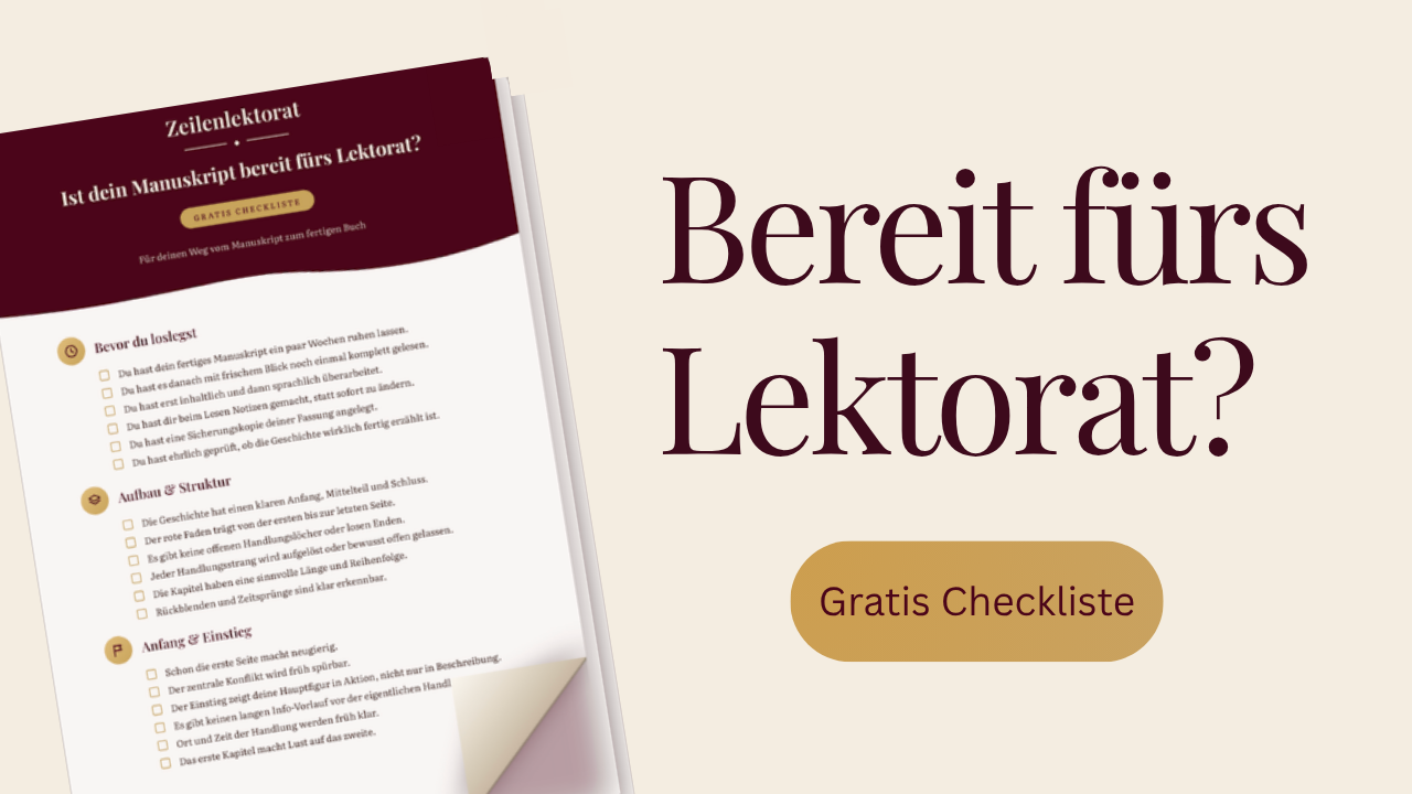 Gratis Checkliste: Ist dein Manuskript bereit fürs Lektorat?